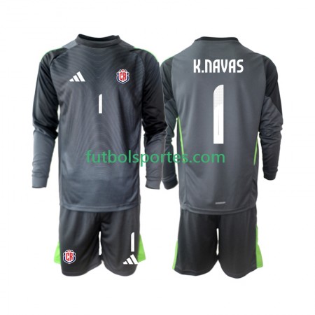 Camiseta Costa Rica Keylor Navas 1 Portero Niño Segunda Equipación 2025 Manga Larga